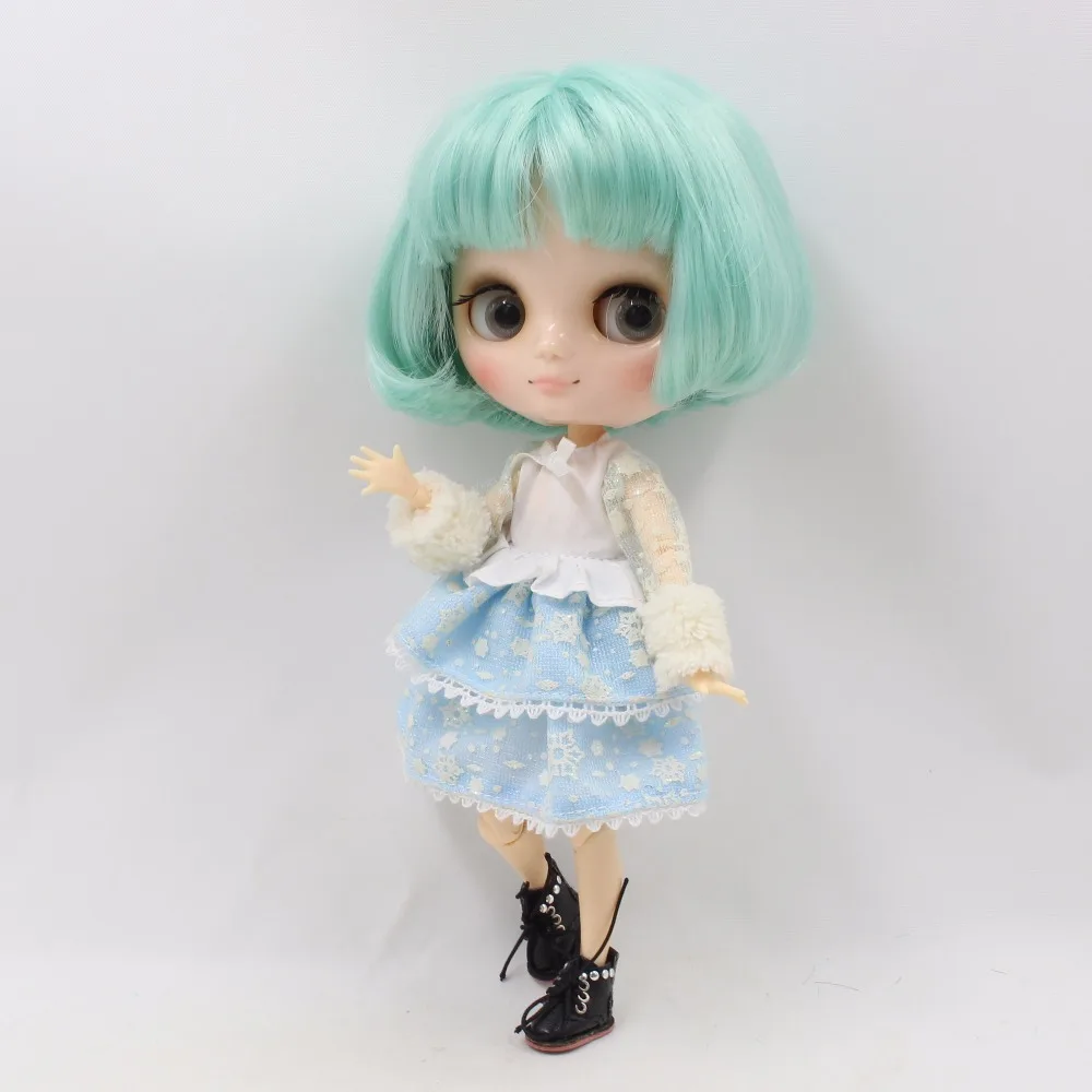 DBS blyth Middie кукла для суставов тела мятно-зеленые волосы короткий боб 1/8 20 см BL4006