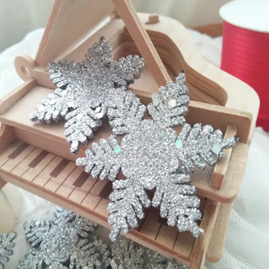 30 шт. Пластиковые блестящие украшения для рождественской елки подвесные