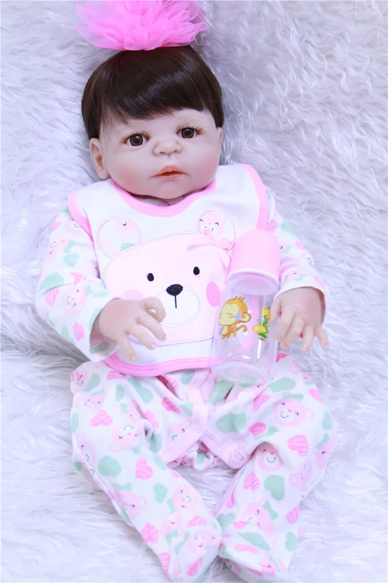

Кукла DollMai для девочек, Кукла reborn 23 "57 см, полностью силиконовая игрушка для детей, подарок на день рождения, bebes reborn menina bonecas