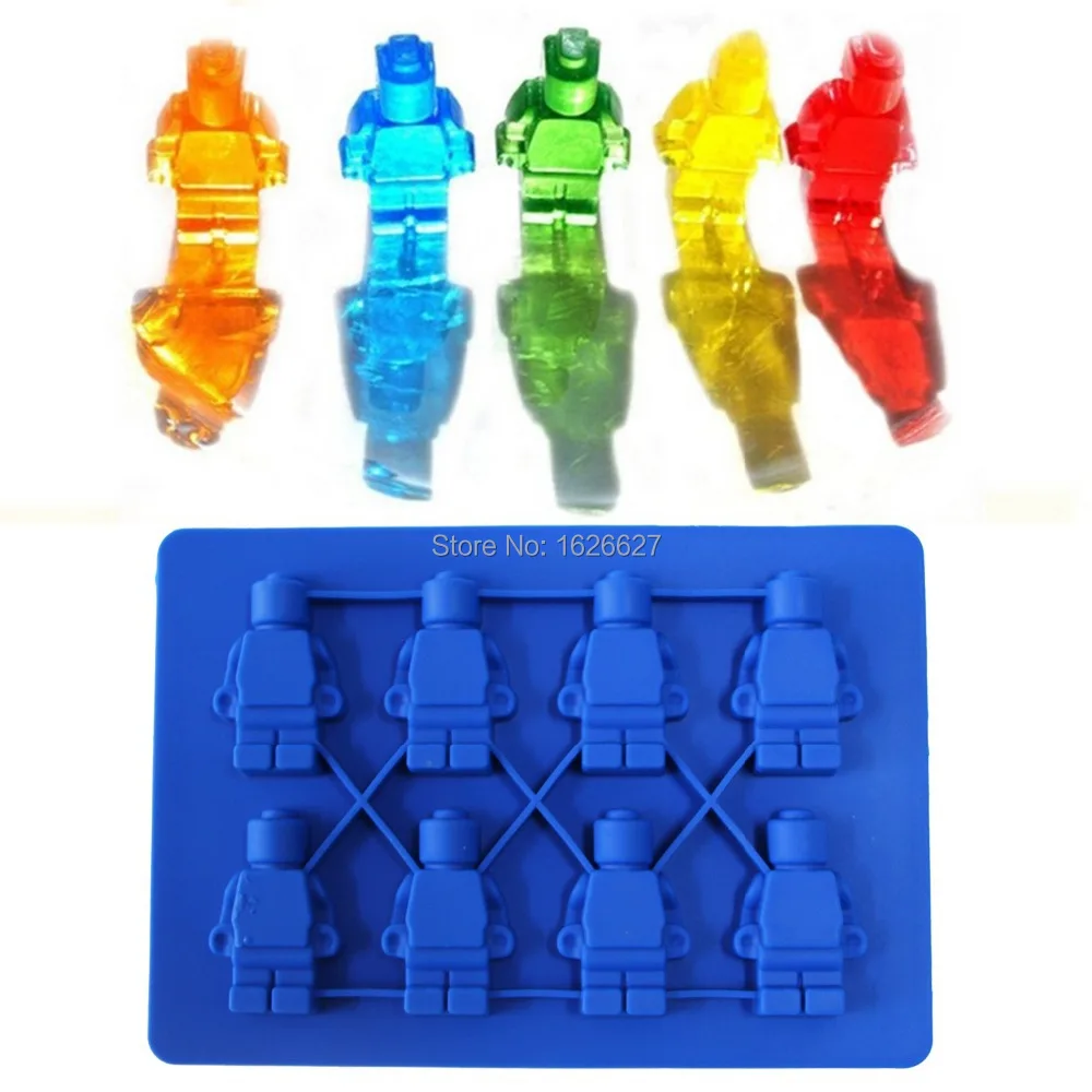 Силиконовая форма 8 шт. силиконовая в виде робота для мороженого инструменты ванн