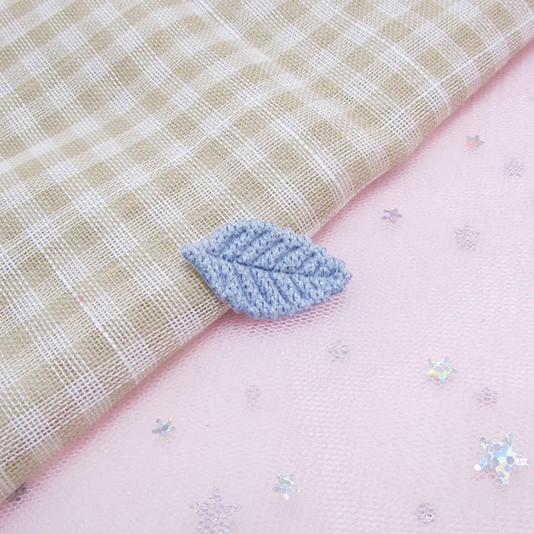 Sew on 2.8*1.6cm 50pcs/lot wool leaves Padded Appliques for Cloth Decoration and Hair Accessories free shipping | Дом и сад