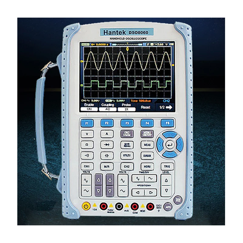 5 in 1 Digital Oscilloscope Handheld USB Signal Source Frequency Meter Spectrum Multimeter 60MHz 250MSa/s DSO8060 | Инструменты