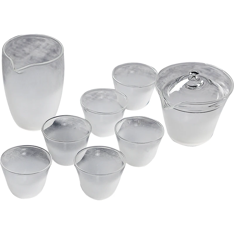 

Heat-resistant Transparent Glass Tea Pot Set Chinese Kung Fu Tea Set Teapot Kettle puer tea Infuser Gaiwan Portable Travel Bag