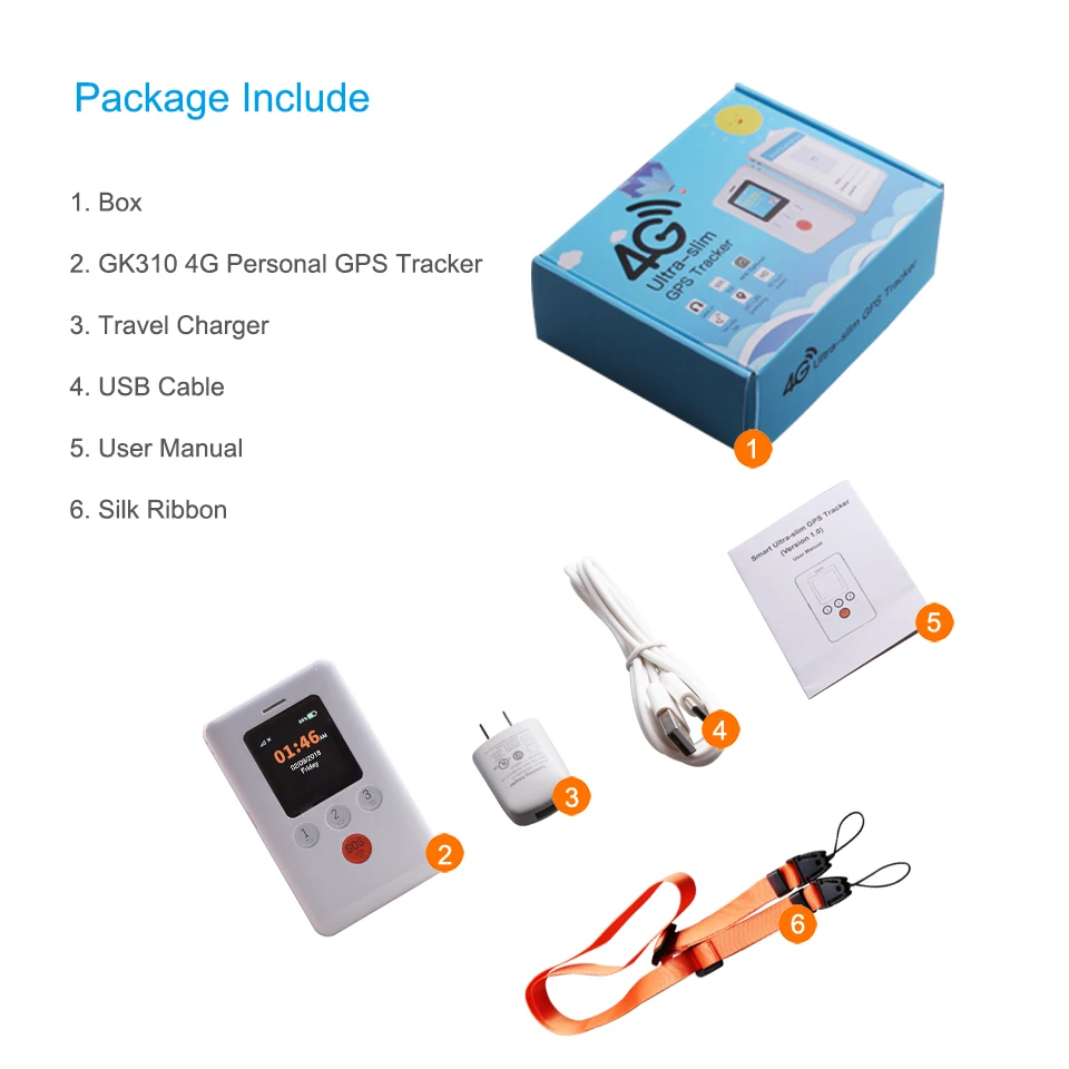 4G GPS-трекер для детей GPS-локатор портативный Concox GK310 двусторонняя связь HD