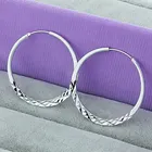 Серьги-кольца из серебра 925 пробы, 5,0 см