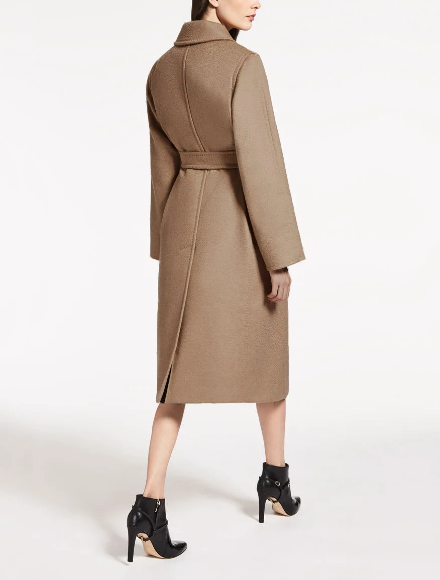 

2018 Autumn and Winter Fashion Ultra Long Women Wool Jacket Long Sleeve Slim Cashmere Overcoat Female Woolen Outwear Casual