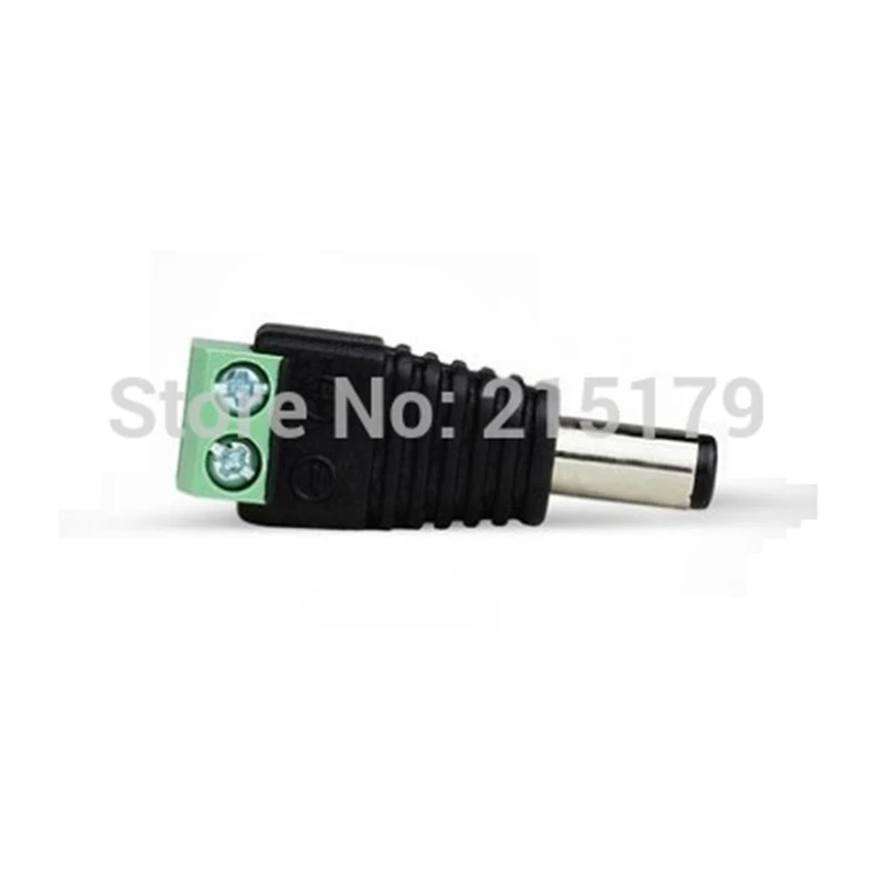 100pcs Surveillance cameras joint DC power connector from welding male head turn terminals 12 v plug with line column | Безопасность и