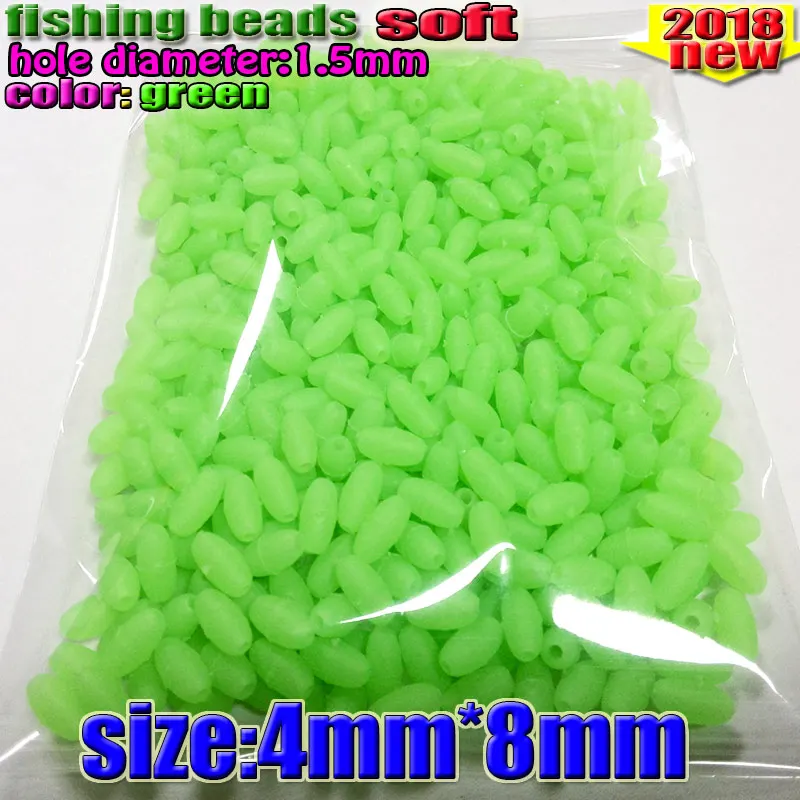 4mm-8mm 500pcs Fihsing пластиковые светящиеся бусины для рыбалки светится в темноте 2*3 3*4-12*16 мм больше выбрать размер - Цвет: 4mm-8mm 500pcs