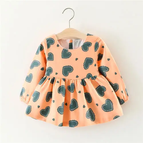 Newborn Toddler Kids Baby Girls Long Sleeve Dress Princess Party Tutu Cotton Autumn 0-3T | Детская одежда и обувь