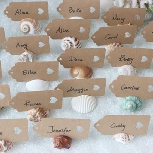 Бесплатная доставка (20 шт.лот) натуральная смесь ракушек Место карты держатель для пляжа свадьбы натуральный ракушек приемный стол Шикарный декор