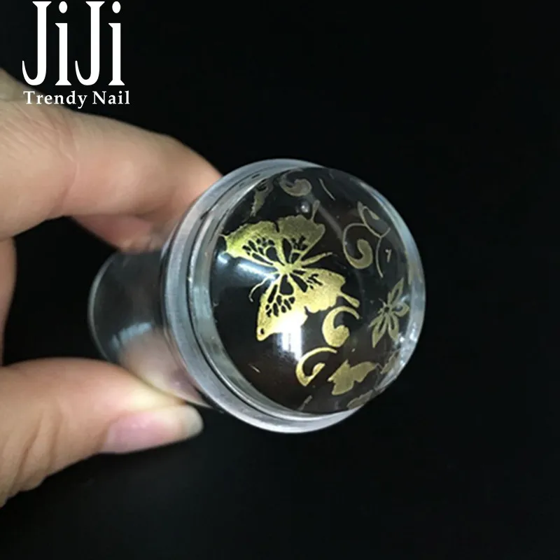 Новинка прозрачный Желейный штамп с крышкой фотосиликоновый зеркальный стемпер