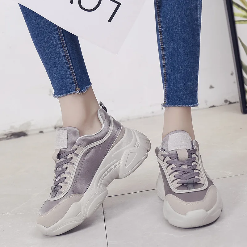 Smirnova/Размеры 35-40 Новинка Обувь на плоской платформе Женские кроссовки шнуровке