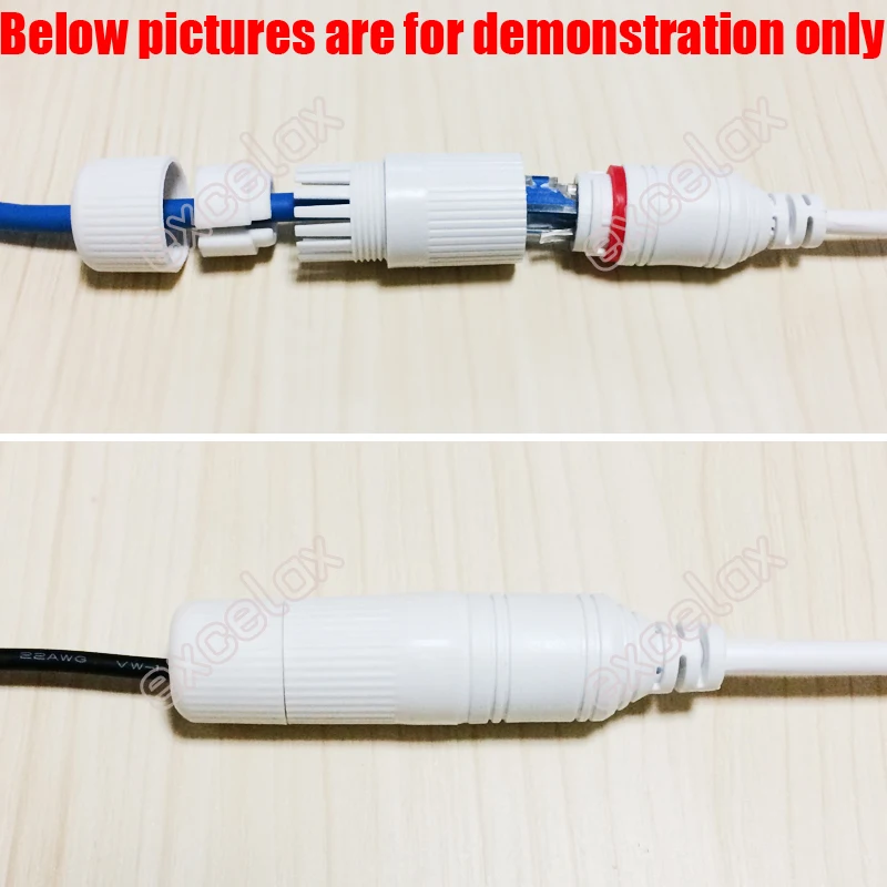 Разветвитель RJ45 PoE со штекером водонепроницаемый уличный разъем переходник для IP