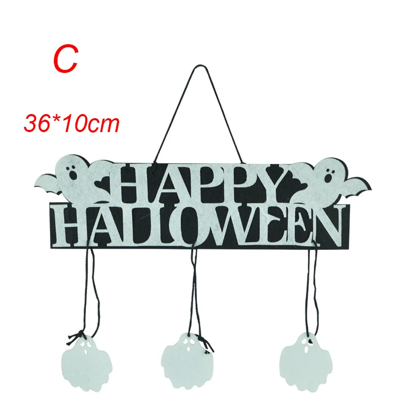 C Halloween Decoration Happy Halloween Hanging Pumpkin Hangtag for Window Door Home Decoration - Цвет: C