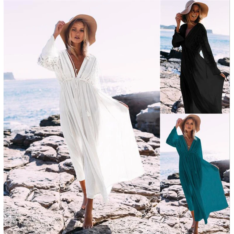 Женский купальник пляжное платье накидка рубашка бикини пляжная одежда