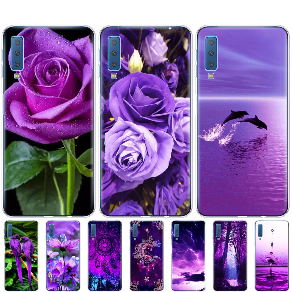 Чехол для Samsung A50 чехол Galaxy A60 A10 A30 A40 A70 A 50 2019 A9 A7 2018 infinity on purple|Бамперы| |