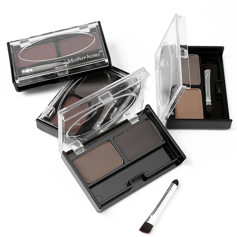 Mother Home Eye Brow Dye Makeup 2 Color Eyebrow Powder Palette Waterproof Tattoo Cake Shadow Kit with Brush | Красота и здоровье