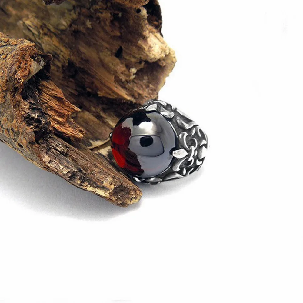 Кольцо мужское из титановой нержавеющей стали классическое украшение в ретро