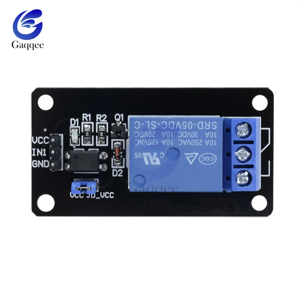 Optocoupler DC 5 В 1 канальное реле 2 шт./лот экран источника питания релейный модуль для