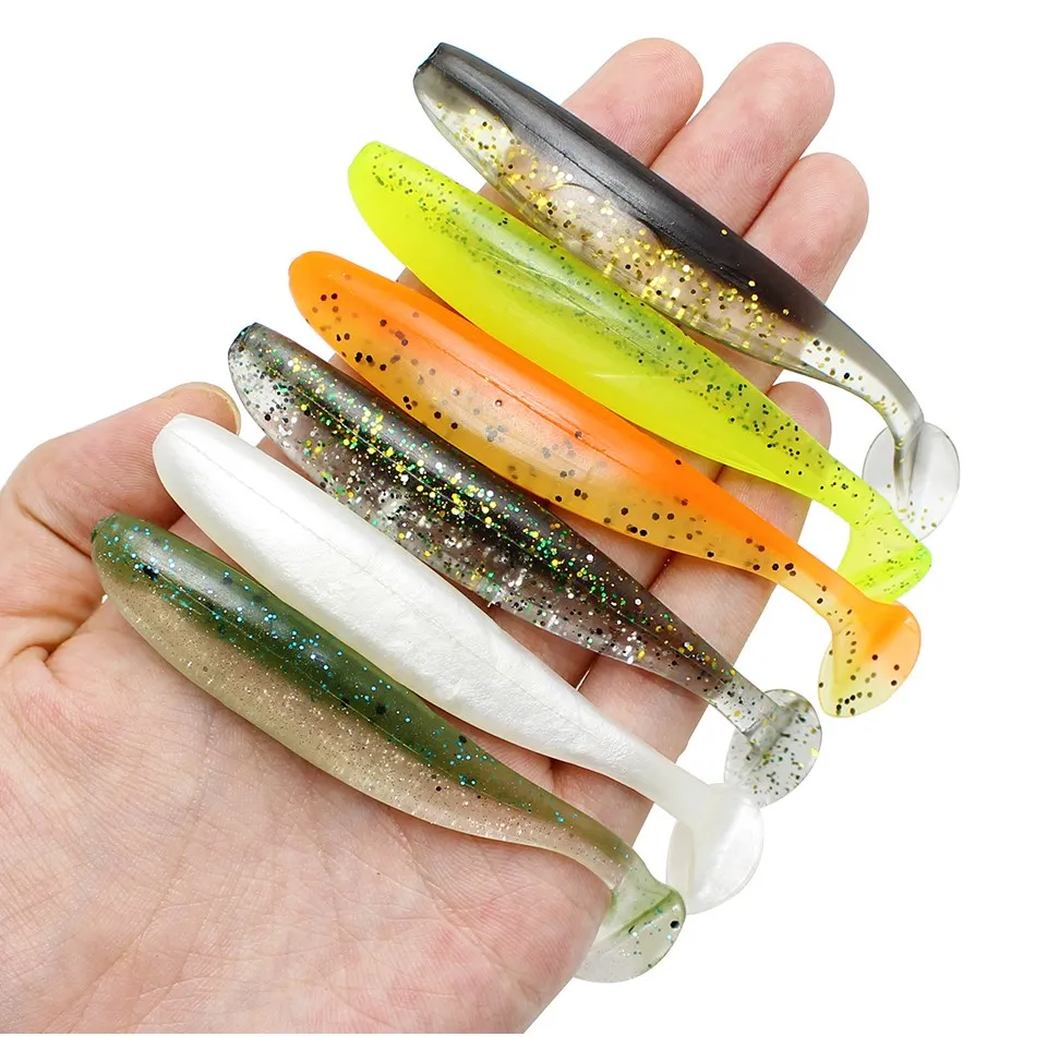 Yuewins 4pcs/lot 95mm 4.7g Easy Shiner Fishing Soft Lure Silicone Bait leurre souple Shad Rubber Fish Carp for Pike QA1026