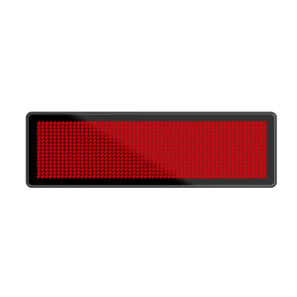 Red-L Мини перезаряжаемый светодиодный именной тег мини цифровой программируемый прокручивающийся ярлык для сообщений Значок Знак для фестиваля Поддержка всех языков - Цвет: Red-L