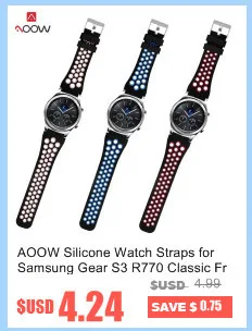 AOOW Нейлон Кожа 22 мм ремешок для samsung gear S3 классический Frontier Ticwatch Huami Quick Release ремешок Смарт-часы ремешок