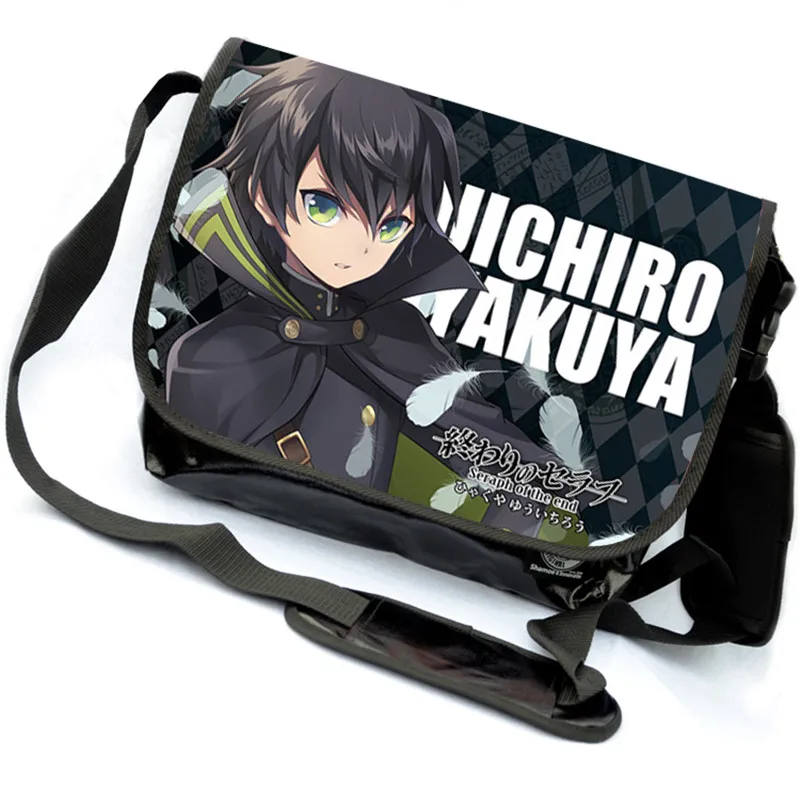 Сумка мессенджер через плечо с аниме серафом из Owari no Seraph Mikaela Hyakuya Krul Tepes Холщовая