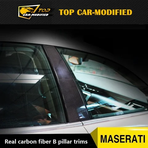 Бесплатная доставка, 2 шт./компл., отделка из углеродного волокна B, подходит для Maserati Quattroporte ghibl5. 2014 2015