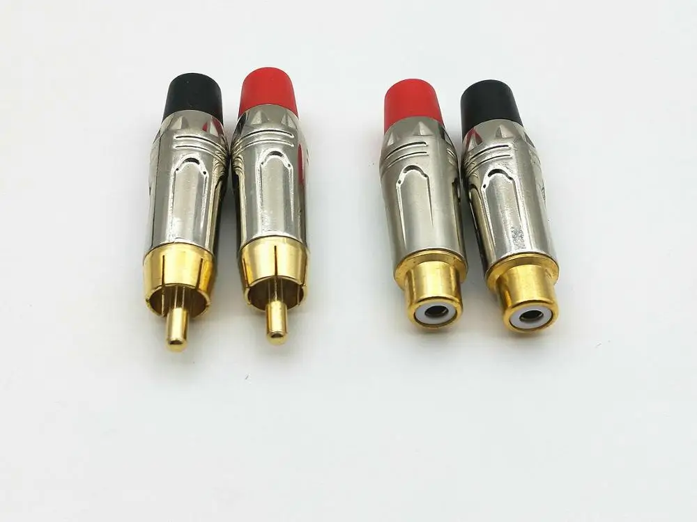 10 шт. позолоченный латунный аудио разъем rca пайки|Соединители| |