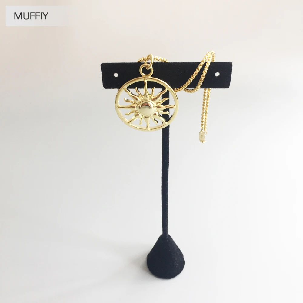 Золотое солнце кулон Европа Стиль необходимые вещи ювелирные изделия 2017 подарок