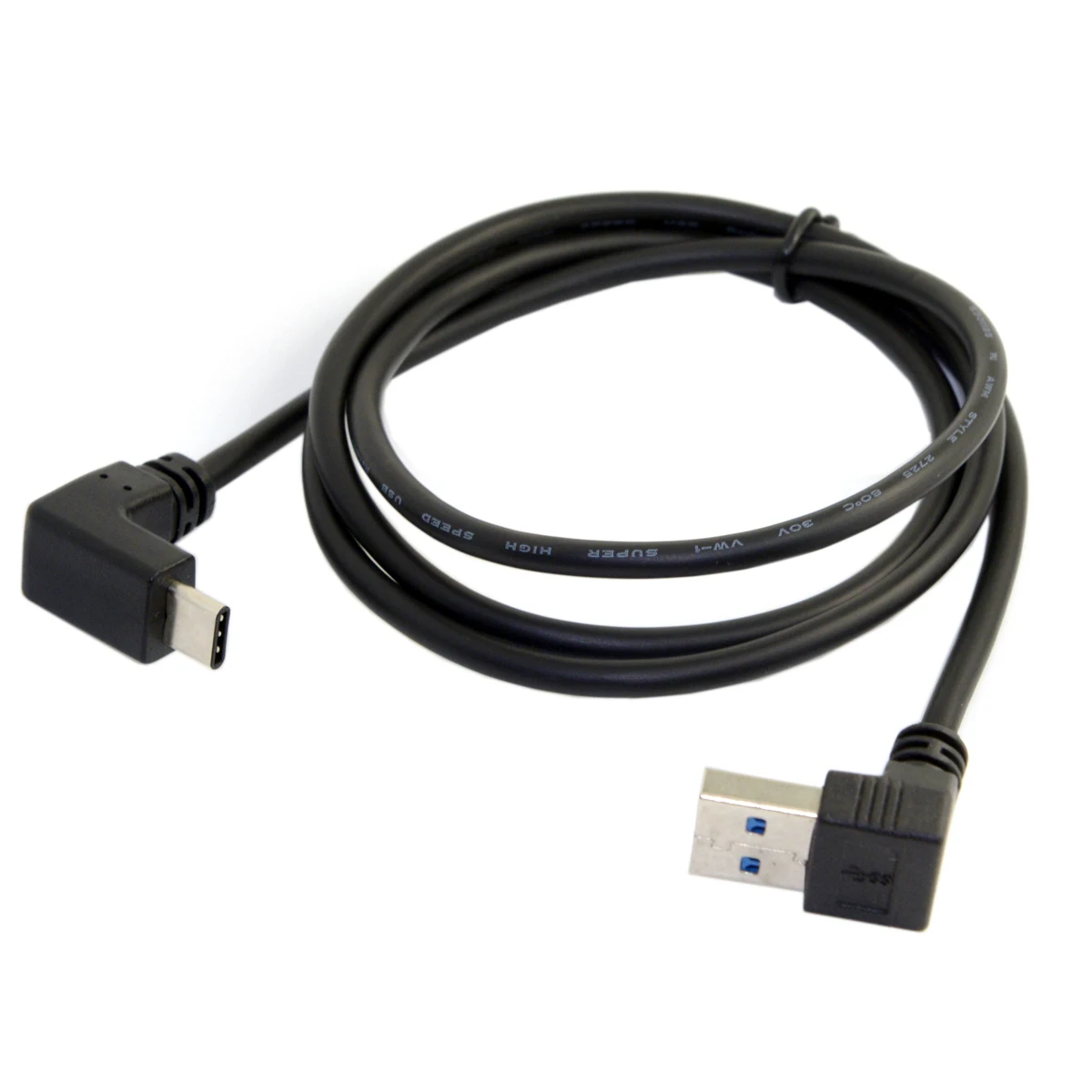 Кабель с реверсивным разъемом 100 см USB 3 1 Type C USB-C под углом до 90 градусов Угловой