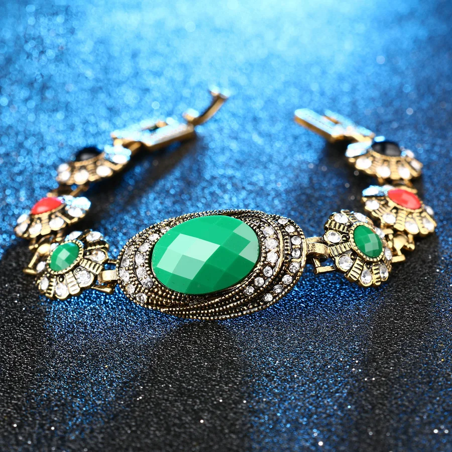 Модный Цветной золотой браслет 2016 индийские ювелирные изделия новые большие