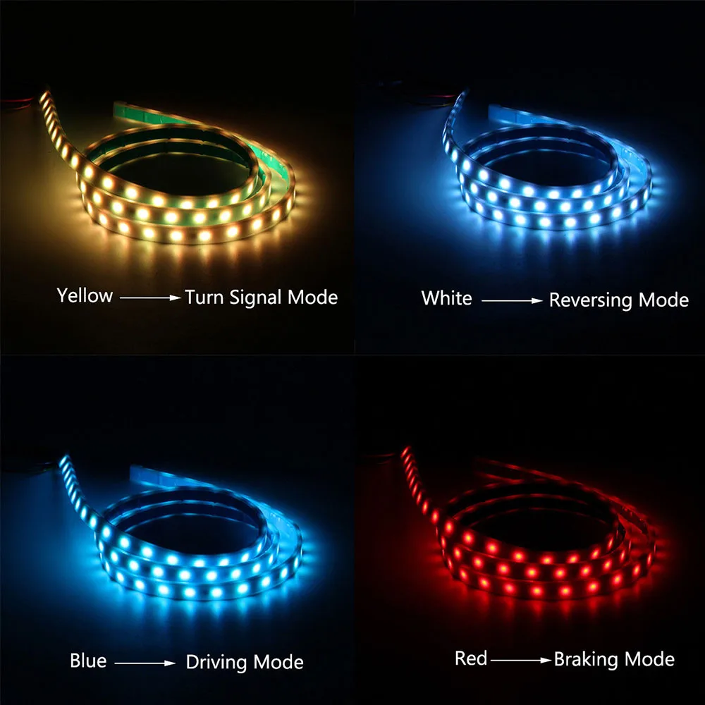 1 2 м RGB тип потока Светодиодные Автомобильные задние ворота полоса
