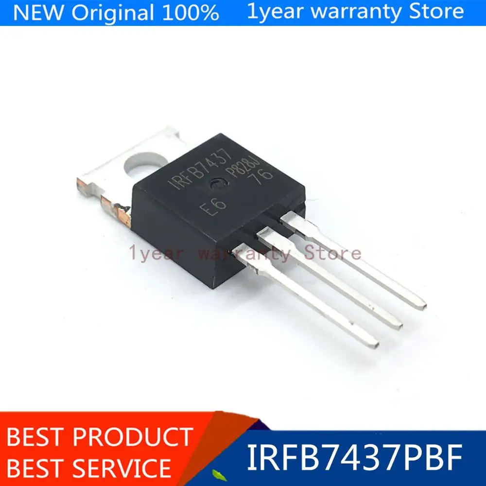 

10Pcs IRFB7437PBF IRFB7437 FB7437 TO-220 195A 40V Power MOSFET