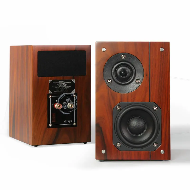 Qinpu колонки VF3.5 громкоговорители Настольный Hi-Fi деревянный пара
