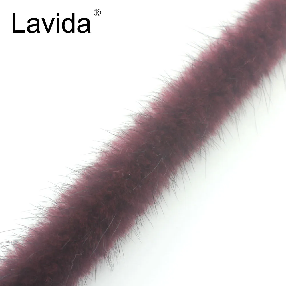 Lavida F07 92 см натуральный мех норки полосы/меховой шар/ювелирные аксессуары/DIY брелок в форме обуви Одежда мешок шапки шляпа материалы/ручной работы - Цвет: burgundy