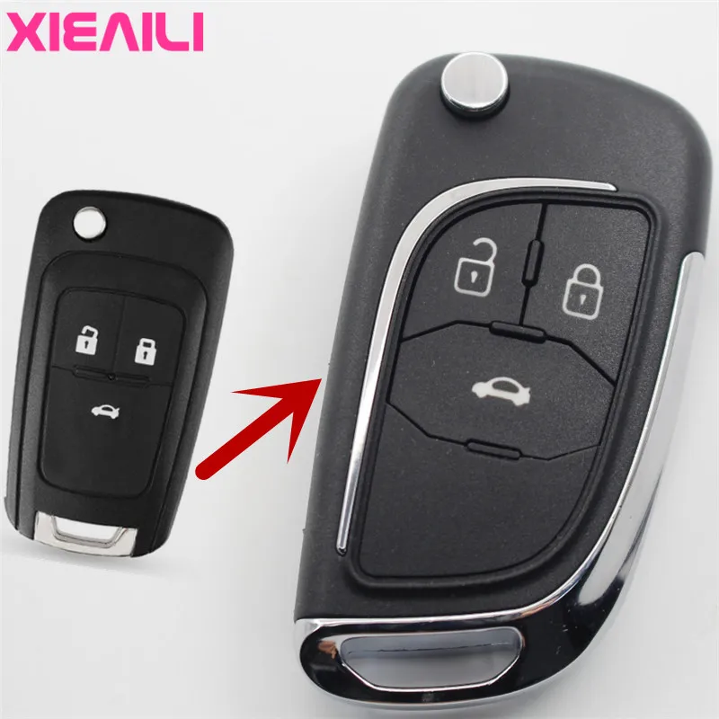 5 шт. складной чехол для ключей XIEAILI OEM с 3 кнопками Chevrolet Lova/Sail/Aveo/Cruze брелок S498|Ключ