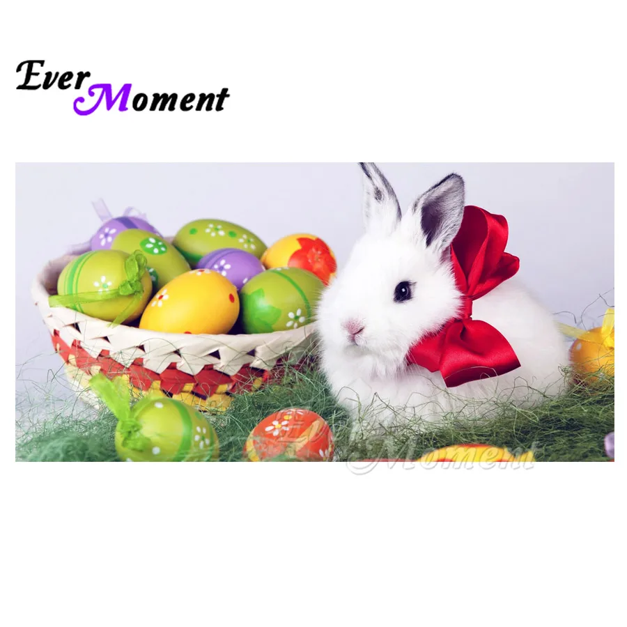 

Ever Moment Diamond Painting 5D DIY Picture Of Rhinestone Rabbit Full Square Drill Diamond Embroidery Decoration Home ASF1470