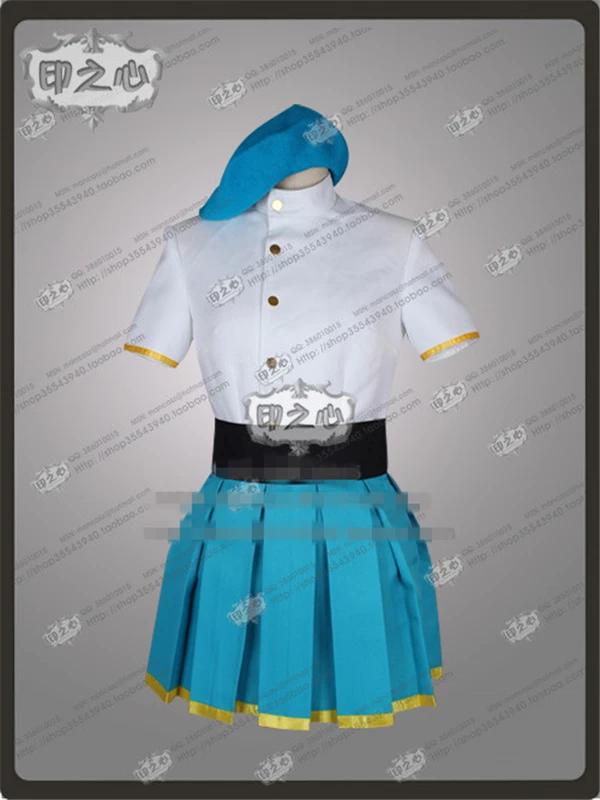 

Anime Ciel Soleil Skirts Blue Cosplay Costume Coat+Skirt+Hat D