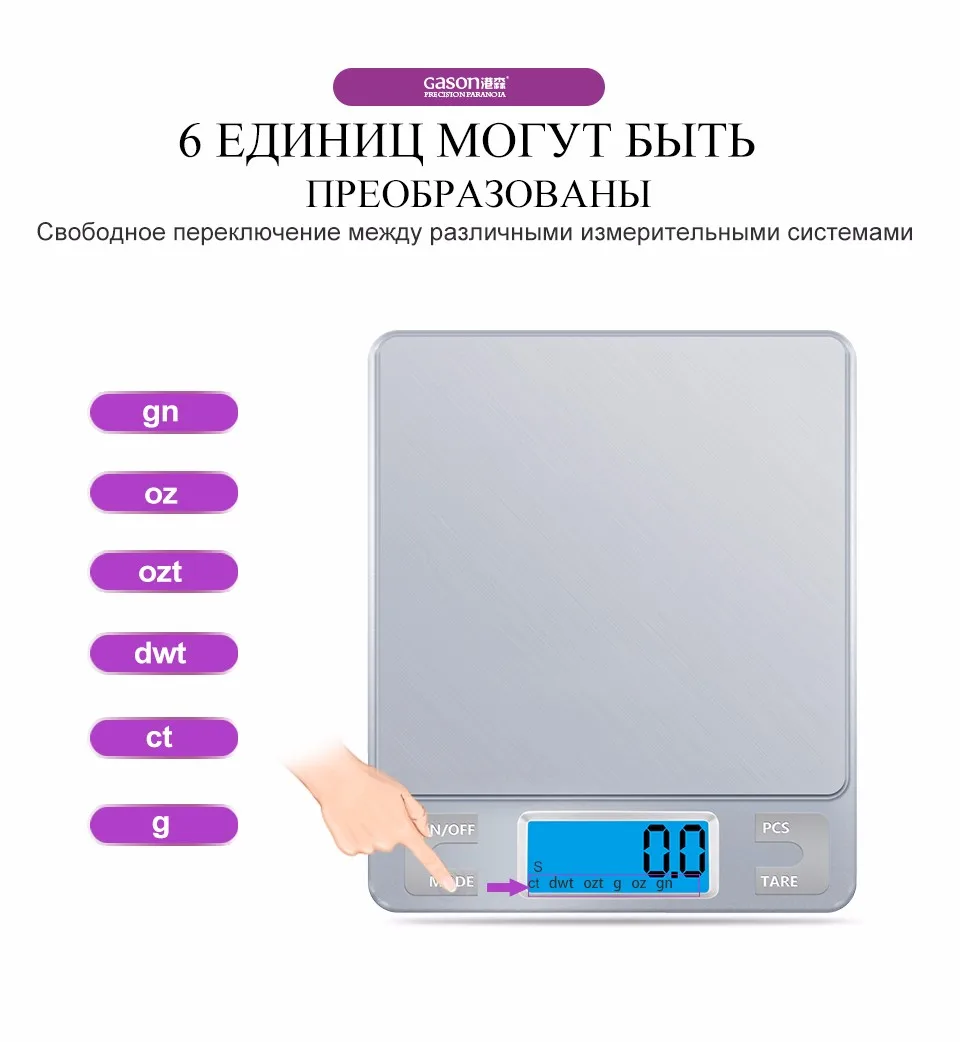 GASON Z1 весы кухонные электронные(3000 г /0.1 г