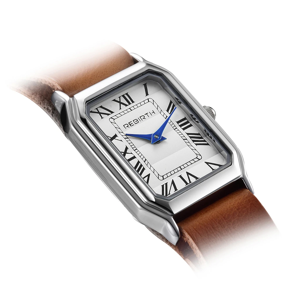 REBIRTH Leather Quartz Ladies Watch Women Dress Watches Luxury Stylish Square Antique Relogio Feminino Montre Femme 2018 | Наручные часы
