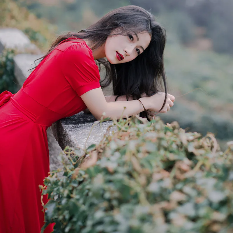 Женское платье макси красное длинное Пляжное для отпуска лето 2016|bohemian long dress|maxi