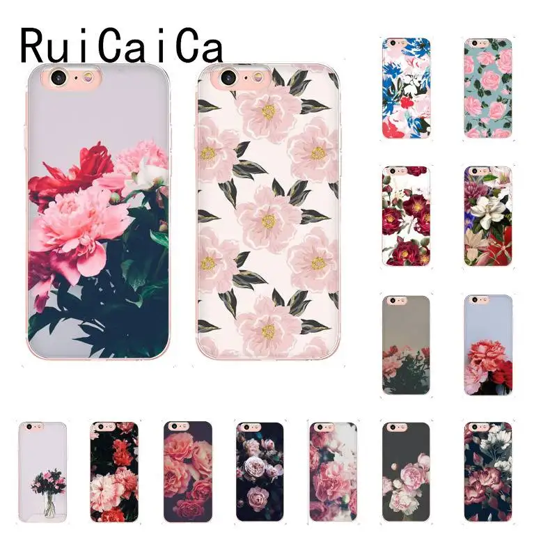Чехол для телефона RuiCaiCa с цветочным рисунком популярное искусство пион