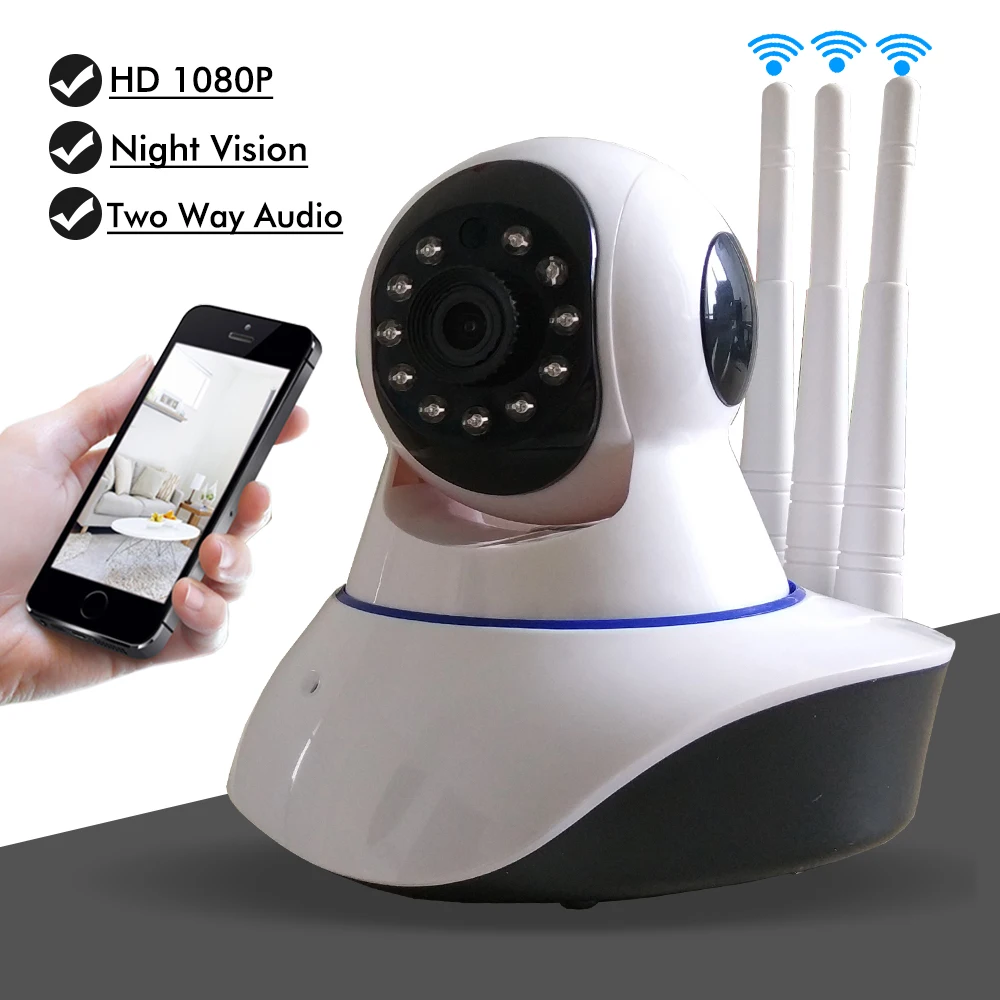 Охранных Камера 2mp 1080 P Wi Fi Ночное видение 2 полосная аудио пожилых Видеоняни и