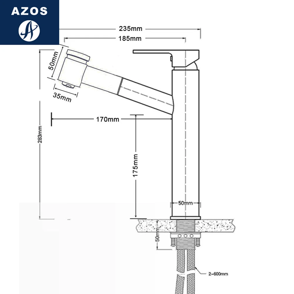 Смеситель для ванной комнаты с одной ручкой Поворотный душа Носик сосуд Раковина