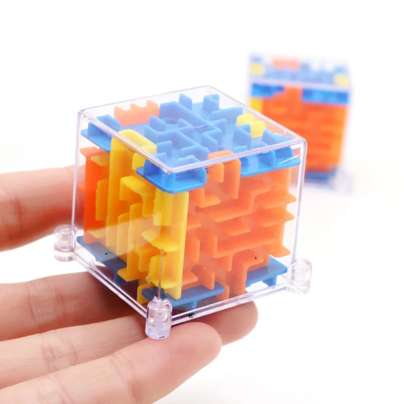 

Transparent 3D Cube Puzzle Maze Toy Fun Brain Intelligence Game Rotating Cubes Decompression Children Educational Toys CL5675