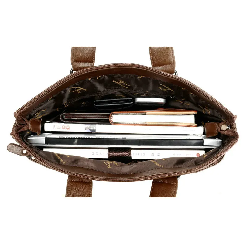 Мужская Повседневная Деловая кожаная сумка-мессенджер через плечо Мужской