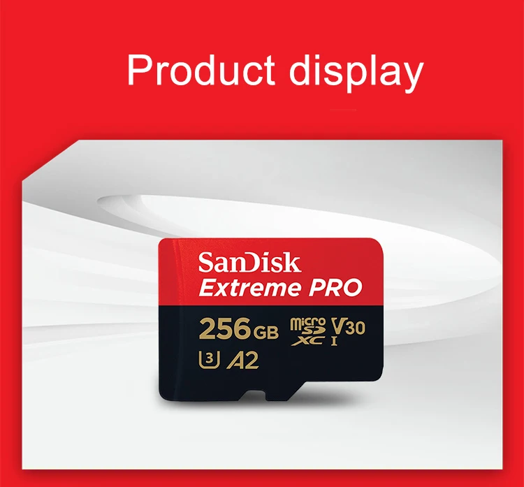 Двойной Флеш-накопитель SanDisk A2 64 Гб 128 ГБ 256 Гб карта памяти MicroSD C10 V30 U3 4K Extreme Сверхбыстрая скорость чтения 170 МБ/с. скорость записи 90 МБ/с