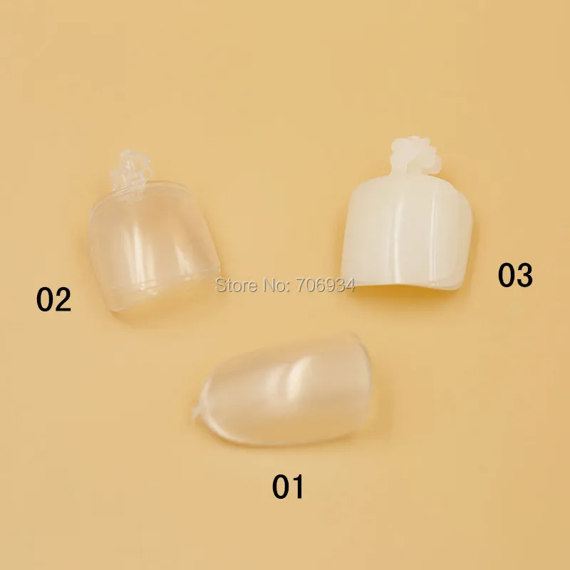 Fake Nails Acrylic Nail Tips 1 bag (500 pcs) oval Clear Natural False Toe G3 | Красота и здоровье