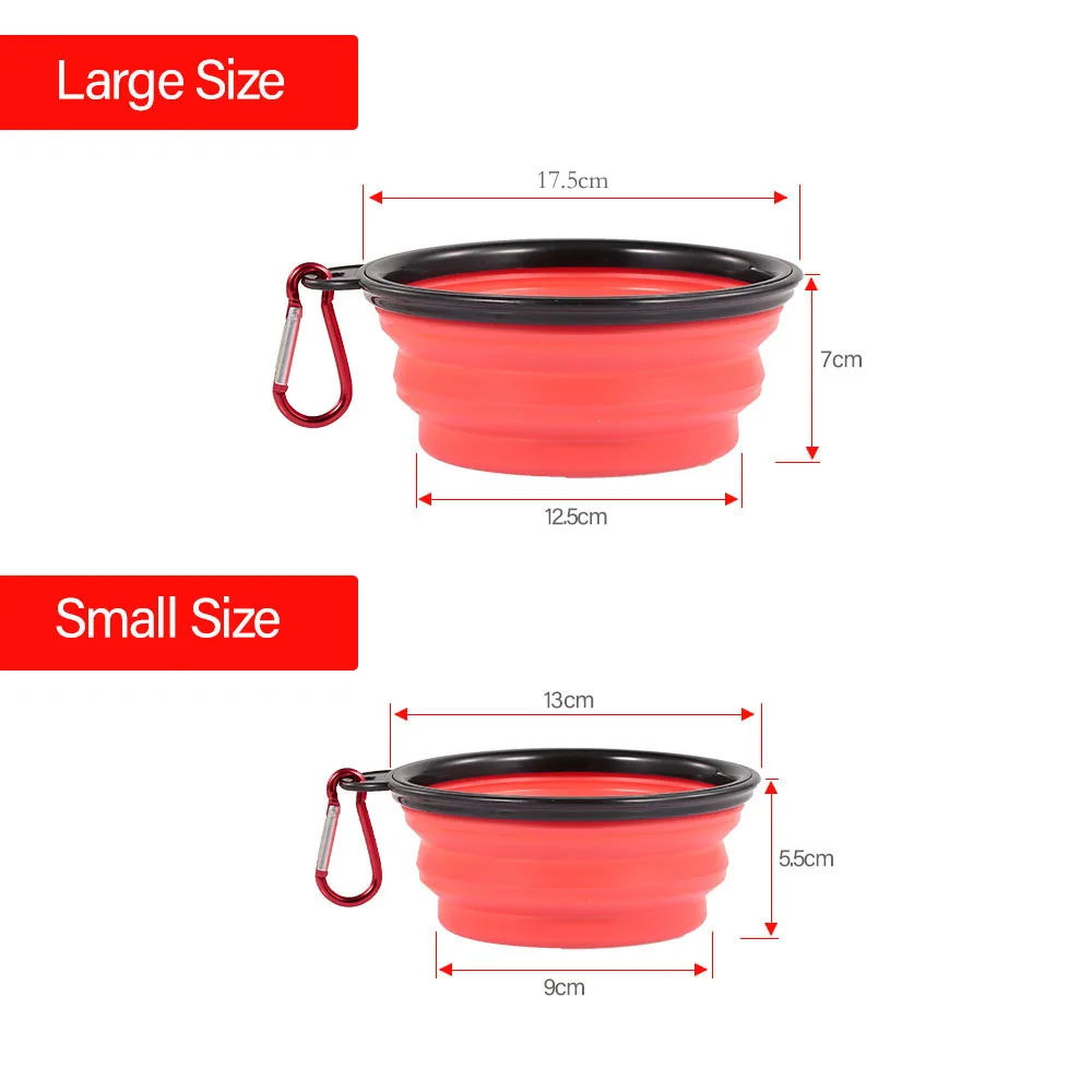 Миска для еды домашних животных миска подача воды пищи без BPA Складная чашка